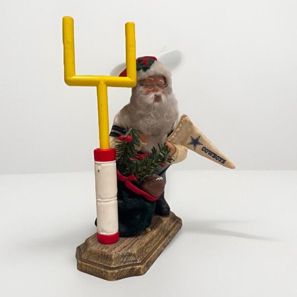 Football Santa NFL Cowboys‎ 2000 Holiday Creations Poseable Christmas No Music - Picture 1 of 11